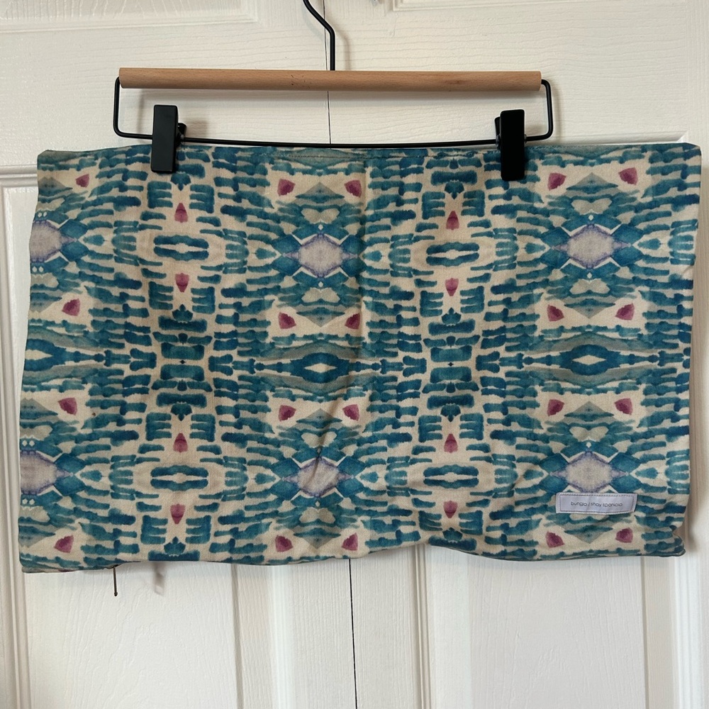 Anthropologie x Bunglo Blue and Cream Pillow Cover